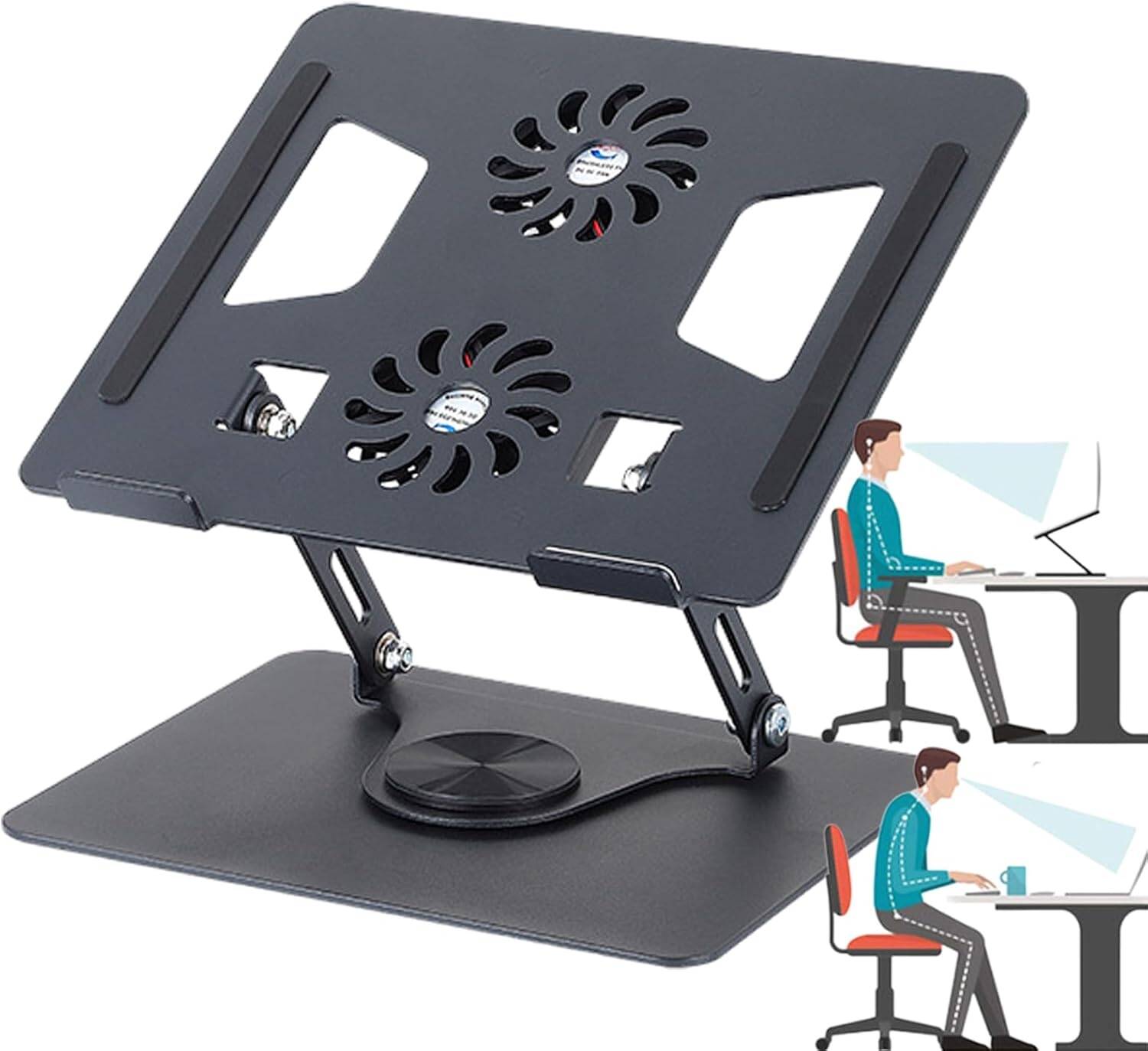 Support PC portable YL-906 rotatif 360 aluminium